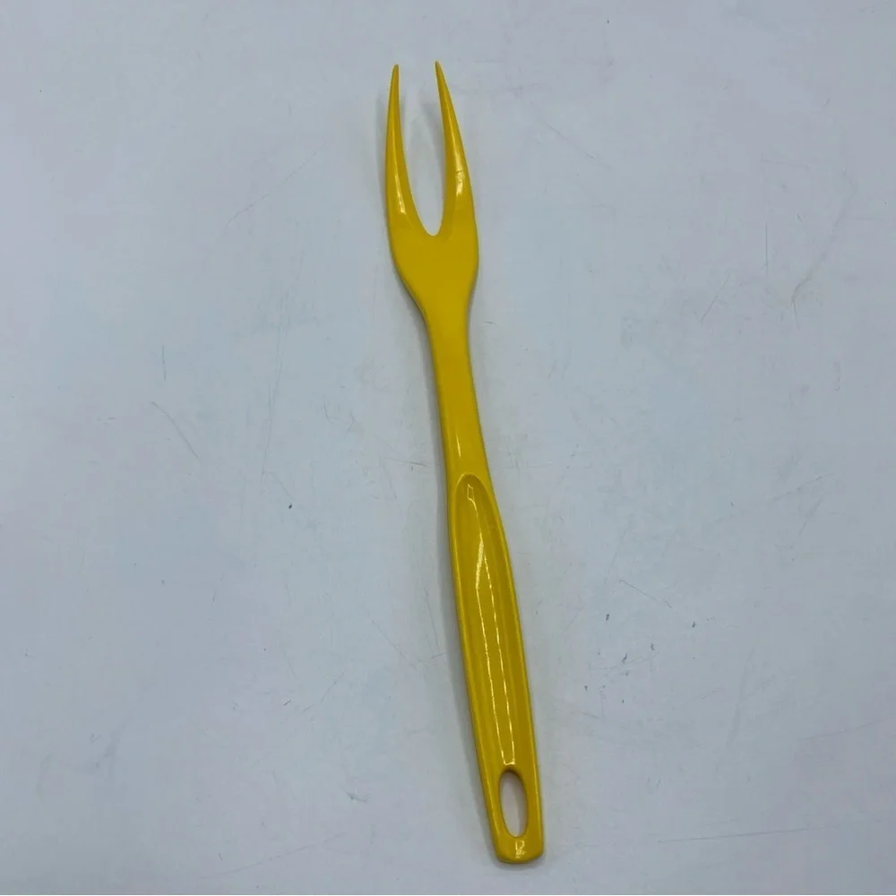 Foley Yellow Meat Fork Plastic Kitchen Vintage Utensil Farmhouse  Granny Core